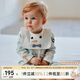 OAK FAMILY早秋新生寶寶全棉連體衣初生嬰幼兒長(zhǎng)袖爬服0-2歲新生兒衣服 小雪人-斜襟 80cm （推薦9~18個(gè)月）