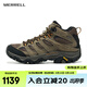 邁樂(lè )（Merrell）戶(hù)外經(jīng)典徒步鞋男款MOAB3 GTX中幫透氣防水耐磨防滑登山鞋 J035795棕黑(男款) 42
