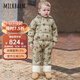 Milkbarn【三防】秋冬嬰兒連體羽絨服寶寶衣服保暖外出連帽哈衣 深秋松果 90 cm(18-24月-參考身高80-90cm)