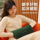 京品小米國標款充電熱水袋水電分離絨布暖水袋防爆暖手寶2025新款暖寶寶 松柏綠【防干燒】加長(cháng)加大+雙插手款 已注水