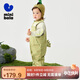 迷你巴拉男女童舒彈環(huán)保萌趣恐龍造型兩件套春【背帶褲套裝】