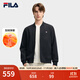 FILA 斐樂(lè )官方男子針織長(cháng)袖外套2025秋季新款時(shí)尚休閑商務(wù)行政棒球服 【加絨】傳奇藍-NV L 175/96A/L