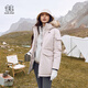KOLON SPORT可隆羽絨衣防水防風(fēng)透濕女士中量毛領(lǐng)連帽鵝絨服