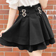 ROJITA愛(ài)心扣雙側腰帶2 層喇叭裙(1324658 現貨) 黑色