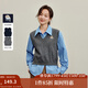 茵曼（INMAN）2025秋冬女裝新款復古V領(lǐng)刺繡馬甲針織衫顯瘦無(wú)袖上衣毛衣 貴族灰 XL
