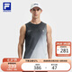 FILA 斐樂官方黃景瑜同款男子針織背心2025健身運動基礎(chǔ)滿印無袖上衣