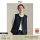 旅途原品ltyp 黑標系列「夜曲」真絲羊毛馬甲極簡(jiǎn)休閑黑色短馬夾女 靜謐黑現貨 L