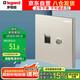 羅格朗（LEGRAND）開關(guān)插座面板 仕典米蘭金無邊框大面板電腦（超五類）電視插座