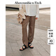 ABERCROMBIE & FITCH【老錢風(fēng)長褲】男裝25秋冬新款美式松緊腰直筒休閑褲KI130-5123 深棕色 M (180/80A)