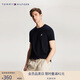 Tommy Hilfiger夏情侶純棉平紋針織刺繡休閑通勤純色圓領(lǐng)短袖T恤上衣