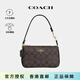 蔻馳（COACH）女士手提包奢侈品包Nolita女士麻將包優(yōu)雅小香風單肩腋下包麻將包 深咖黑