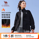 駱駝（CAMEL）戶(hù)外抓絨衣女寬松休閑立領(lǐng)夾克外套 C24CAYL6651 幻影黑 XXL