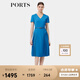 PORTS寶姿春季新品女裝氣質(zhì)百褶拼接連衣裙ALP8D056LWP096 TRANQUIL BLUE XS (2)