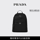 PRADA/普拉達(dá)【禮物】Re-Nylon與Saffiano牛皮革雙肩包背包 黑色