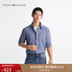 TOMMY HILFIGER【重磅牛津紡】秋冬男女純棉休閑度假風(fēng)格紋長(cháng)袖襯衫外套 寶藍格紋0MV S （推薦：120-135斤）