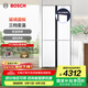 博世（BOSCH）冰箱497升大容量四開(kāi)門(mén)十字對開(kāi)門(mén)家用電冰箱 一級能效 超薄嵌入 玻璃面板 變溫保鮮 支持國家補貼 小白鯨（K1C82EA20C）