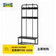 宜家（IKEA）NIPASEN尼坡森長凳換鞋柜可坐門口家用收納鞋柜 黑色衣架和帶鞋柜凳子