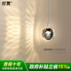 燈靈小吊燈吧臺氛圍燈led主臥室房間床頭吊線(xiàn)電鍍3D打印水晶球水母款
