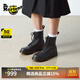 馬丁博士（Dr.Martens）1460 Virginia英倫風(fēng)男女款早秋荔枝紋軟皮馬丁靴 黑色 38