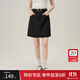 范思藍恩通勤職業(yè)A字短裙女2024新款正裝面試教師穿搭送腰帶12904 黑色 M