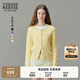 Teenie Weenie【趙露思同款】小熊女裝毛衣黃色針織衫空調(diào)開衫 黃色 S