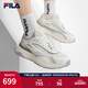 斐樂(lè)（FILA）官方男鞋PIONIERE摩登運(yùn)動(dòng)鞋2025夏新款開(kāi)拓者復(fù)古跑鞋 雪白/淡灰黃-WB 39