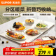 蘇泊爾（SUPOR）折疊暖菜板 飯菜保溫板熱菜板 加熱桌墊菜板 分區控溫暖酒保溫板（方形） BF8045Z827J