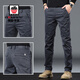 AEMAPE美國蘋(píng)果高端春夏新款休閑褲男士寬松直筒中年商務(wù)彈力長(cháng)褲子男褲 111灰色常規 31 碼 腰圍2尺4適合126-135斤左右