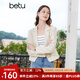 百圖betu女裝秋季新款西裝小香風(fēng)外套金屬排扣百搭西裝女2307T46 米白 L