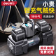 得力（deli）車(chē)載充氣泵汽車(chē)打氣泵輪胎胎壓檢測車(chē)用電動(dòng)便攜式打氣筒充氣寶 至尊款【雙缸數顯】+電瓶夾套裝+延長(cháng)管+得力收納包