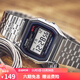 卡西歐（CASIO）手表 經(jīng)典方塊小金表時(shí)尚ins復古男表女表情侶表夜光電子表 A159W-N1D 33mm表盤(pán)男款