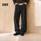 森馬（Semir）王安宇同款丨商場(chǎng)同款牛仔褲男25秋彎刀褲寬松褲子103525124108A