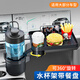 鉑吶苓車(chē)載杯架360度旋轉托盤(pán)餐盤(pán)托盤(pán)飲料水杯置物架汽車(chē)內飾改裝配件 【黑色大杯】車(chē)載方形托盤(pán)