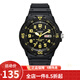 卡西歐(CASIO)學生運動手表男 簡約防水兒童表日期星期樹脂皮帶手表 MRW-200H-9B