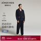 愛(ài)慕先生男長(cháng)袖長(cháng)褲秋冬半邊絨厚睡衣家居服套裝NS43L831藍色180