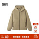 森馬夾克男抗靜電搖粒絨毛絨外套連帽冬裝百搭情侶款109724108202