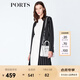 PORTS寶姿  新品商場(chǎng)同款 春季新品女裝簡(jiǎn)約中長(cháng)款條紋針織開(kāi)衫 黑/白 S M