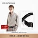 EMPORIO ARMANI/阿瑪尼官方旗艦【禮物】新款男士商務(wù)通勤板扣腰帶寬3.5CM秋季 84372-黑色