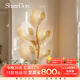 ShareDon壁燈墻燈臥室床頭客廳創(chuàng)意玻璃葉片法式輕奢藝術(shù)庭院中山燈具大全 五葉_高75cm_三色變光