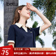 百圖betu女裝春夏新款T恤時(shí)髦拼色polo領(lǐng)寬松百搭T恤女2403T15 寶蘭 L
