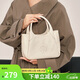 蔻一（Cnoles）松方包包女士2025新款通勤手提包小眾高級感斜挎菜籃子包白色