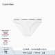 Calvin Klein內衣女士循環(huán)提花腰邊ck舒適棉質(zhì)透氣性感比基尼三角內褲女D1618D 100-月光白 1條 XS