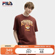 FILA 斐樂(lè )官方【黃景瑜同款】情侶款短袖2025夏季狐貍刺繡休閑寬松T恤