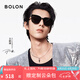 BOLON暴龍眼鏡王鶴棣同款黑超方框太陽鏡防曬遮陽墨鏡男女款BL3151 C10-亮黑色【偏光】