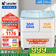 海爾智家出品半自動雙缸洗衣機15公斤大容量雙桶家用租房宿舍洗脫分離雙電機颶風水流老式操作簡單 15公斤噴淋漂洗+強力去污+新風系統