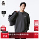 杰克·瓊斯（JACK&JONES）25年秋季植絨重磅棉字母休閑套頭寬松長(cháng)袖T恤男裝打底衫內搭外穿 水泥灰色E39 M 175