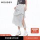 moussy 女裝新品森系碎花不規(guī)則荷葉邊半身裙女028HSZ30-1521 015花紋白色 S 00001