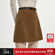 范思藍恩復古辣妹百搭高腰顯瘦包臀短裙女秋冬2024新款裙子14432 棕色 L