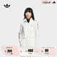 adidas復(fù)古風(fēng)針織運(yùn)動(dòng)立領(lǐng)夾克外套女裝阿迪達(dá)斯官方三葉草   亮白(推薦選大一碼)   XL