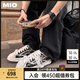 MIO米奧2025春季新款貝殼頭拖鞋溶解底包頭拖厚底情侶鞋女鞋外穿半拖 黑灰/白色 36